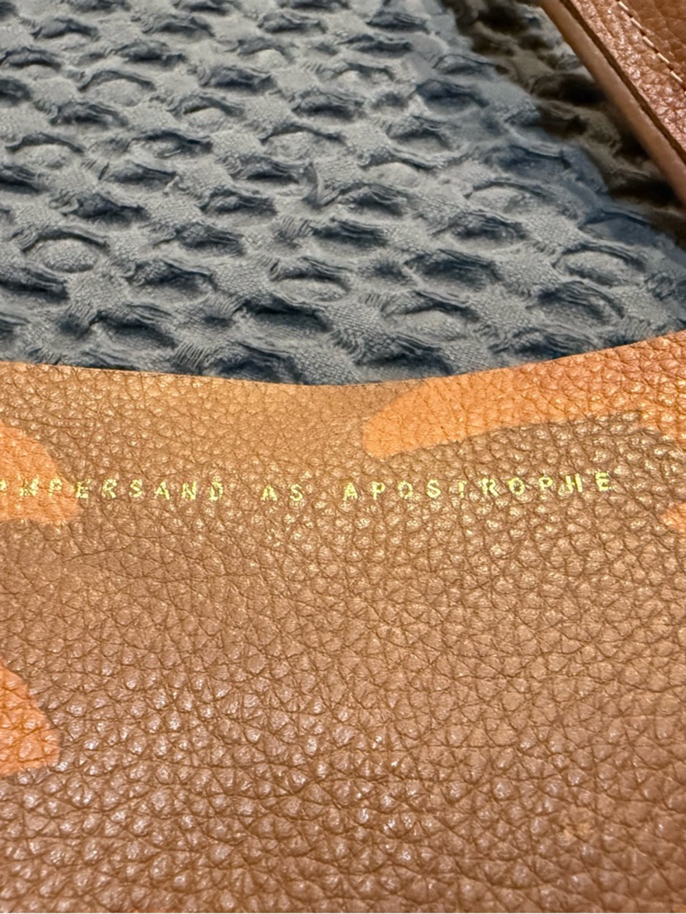 Ampersand as Apostrophe leather genuine leather tote bag - Picture 2 of 10